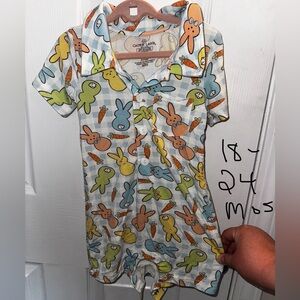 Caden Lane Snuggle Bunny Button Romper